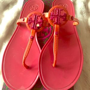 Original Tory Burch jelly thong color fiesta